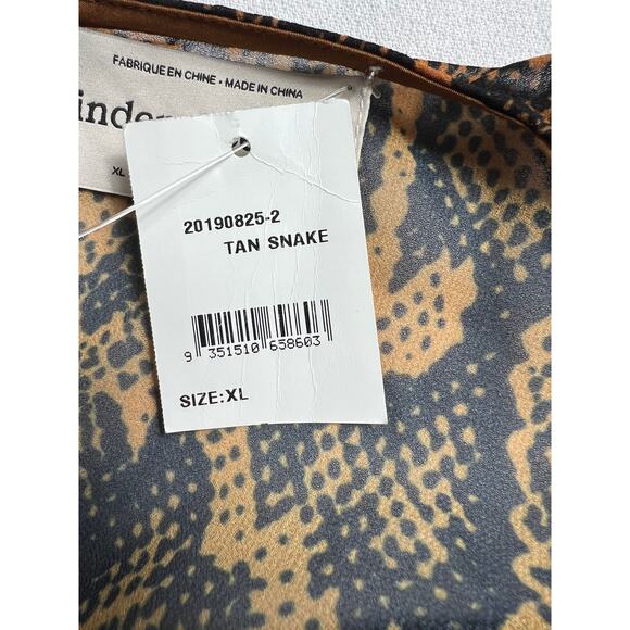 Finders Keepers Snake Print LANA Mini Dress Long Sleeve Size 10 NEW - Picture 11 of 11